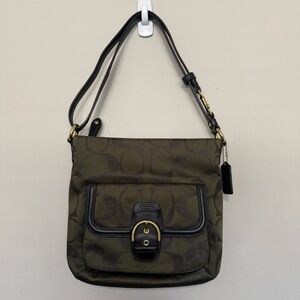 VTG Coach Forest Green/Black  Campbell Crossbody Shoulder Purse G1373-F26244